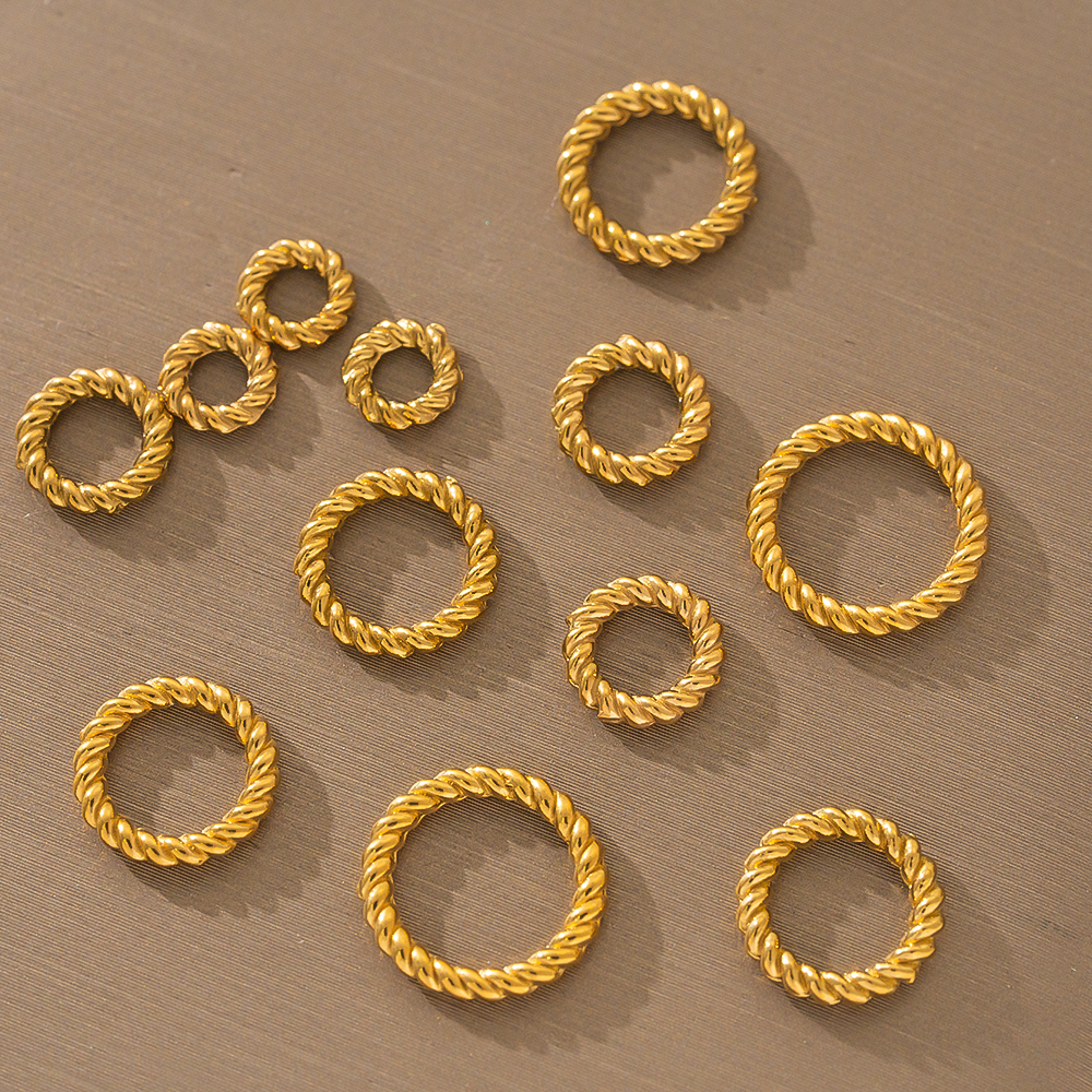 Jewelry Making Closed Jump Rings - 20Pcs Stainless Steel Round Twist-Style Closed