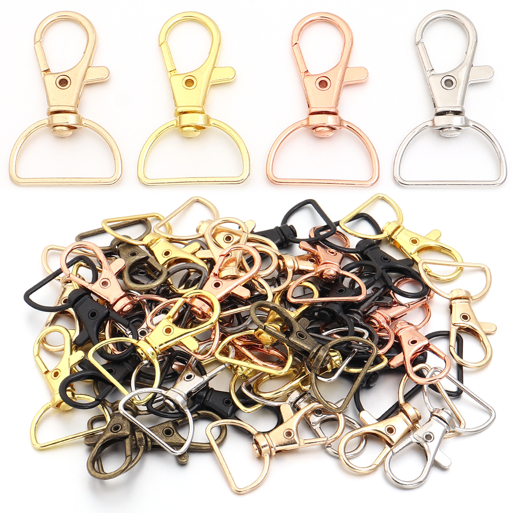 Jewelry Making Pins - 10pcs/lot Metal Swivel Clasps With D