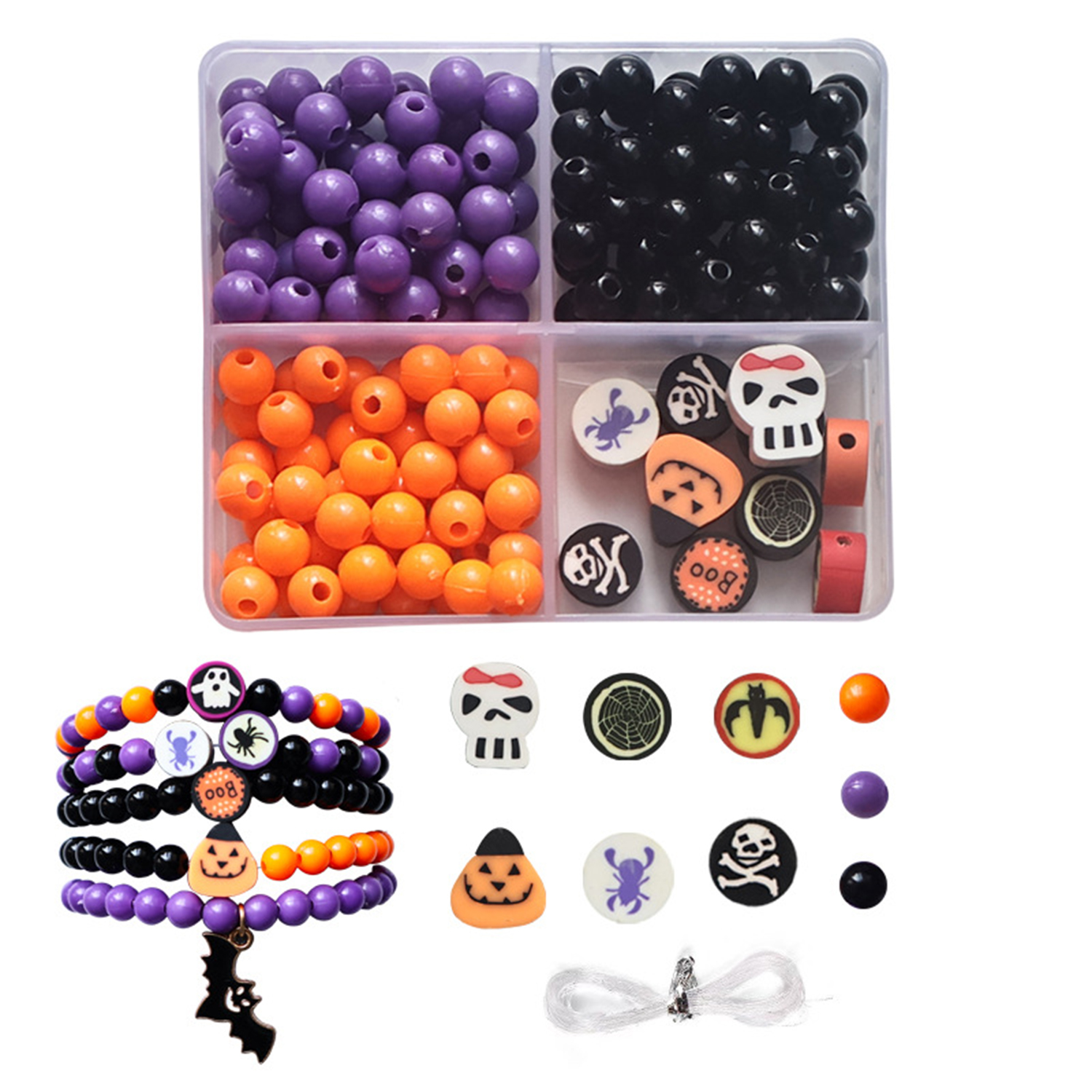 Jewelry Making Resin - Halloween 4 grid beading set, DIY