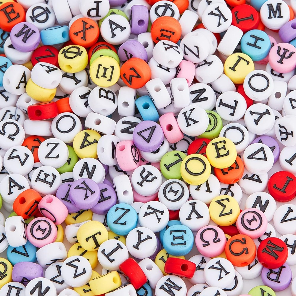 Jewelry Making Pieces - Greek Alphabet Bead Stretch Bracelets Making