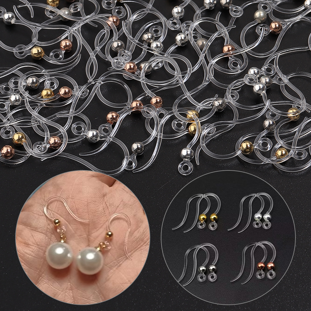 Jewelry Making Resin - 20pcs 14x18mm Transparent Resin Earring Hooks