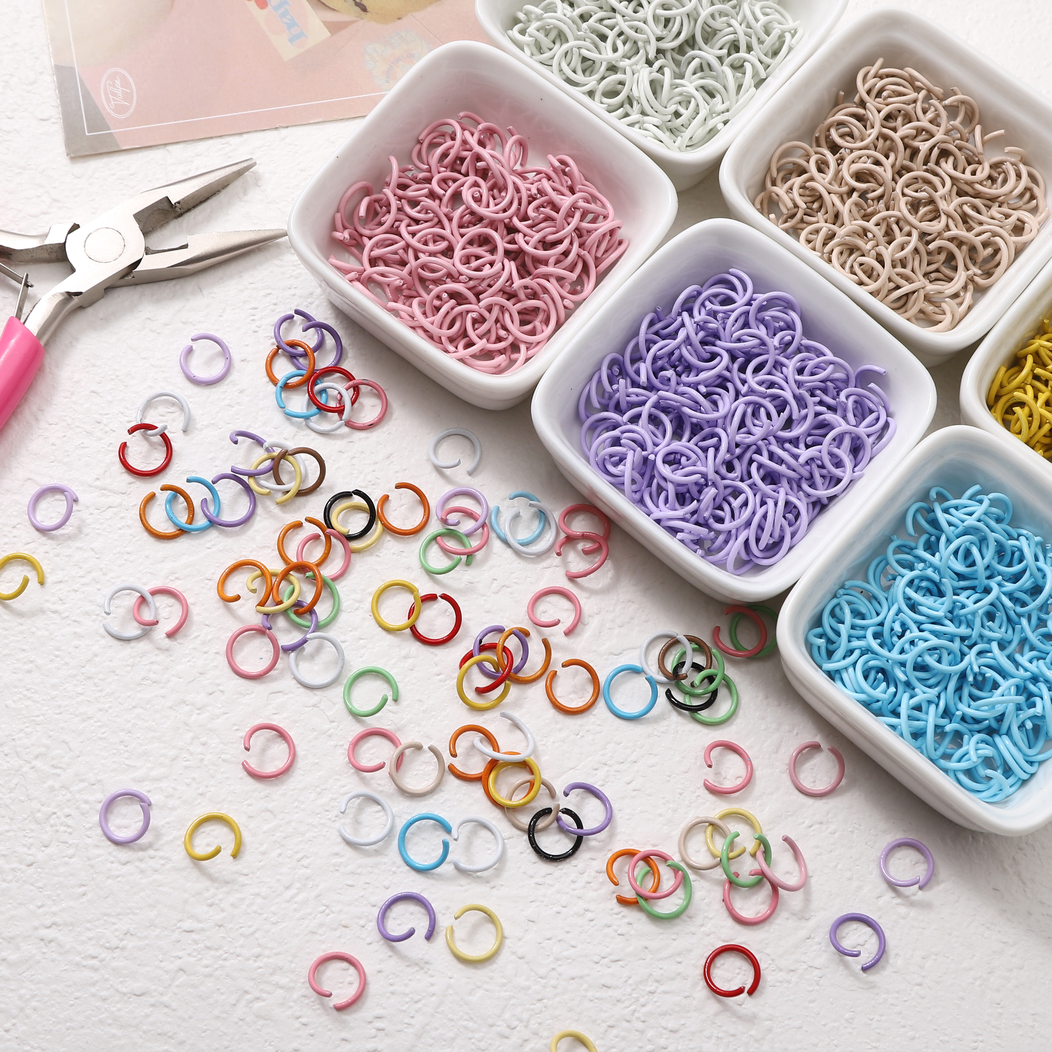 Jewelry Making Closed Jump Rings - 50Pcs/lot 10mm Colorful Iron Spray Painted