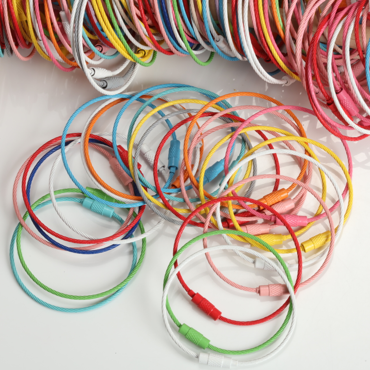 Jewelry Making Closed Jump Rings - Multicolor Paint Coated Steel Split Rings