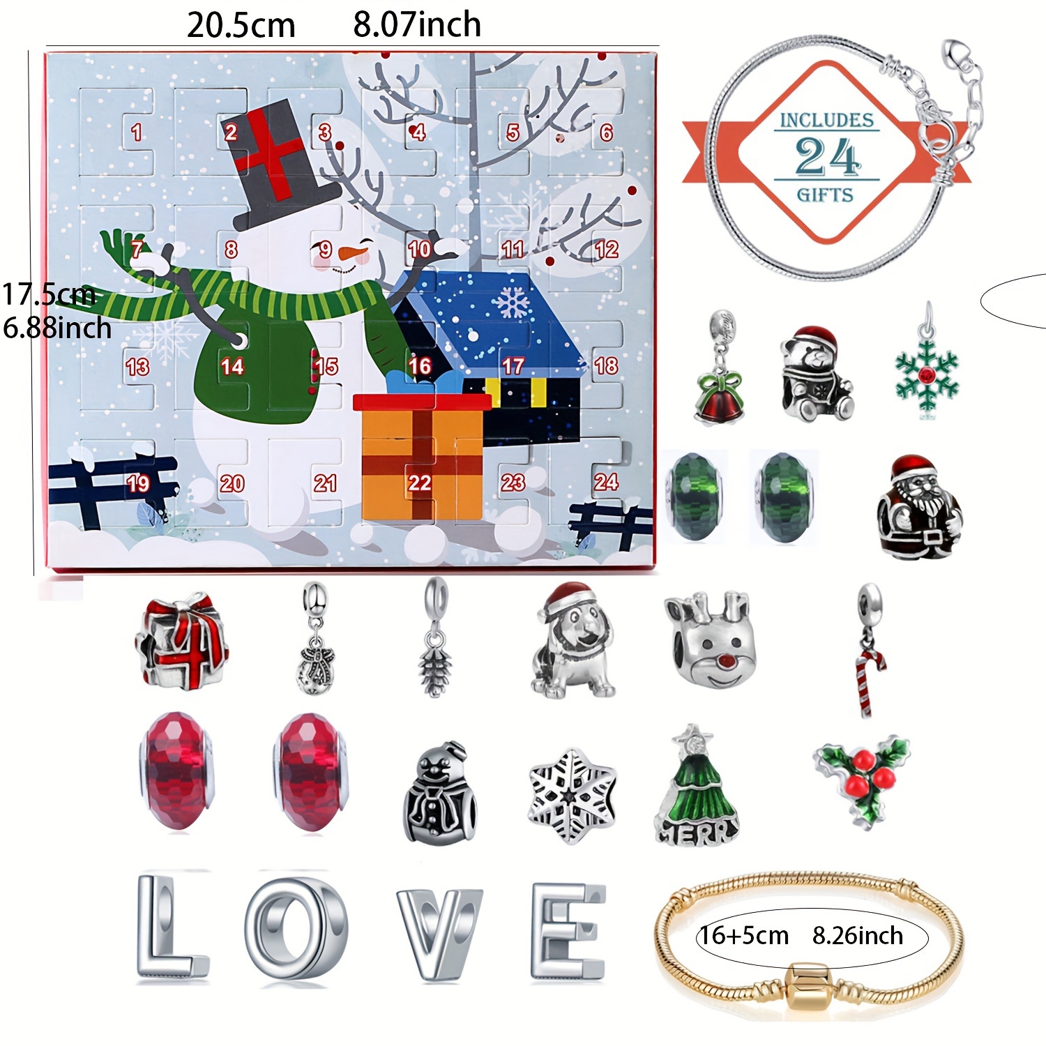 Snowman Christmas Advent Calen – обзор и цена Jewelry Making Resin
