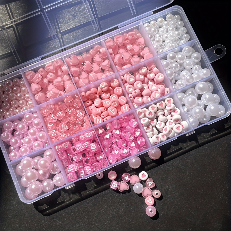 10-piece pink alphabet box, ac – обзор и цена Jewelry Making Pieces