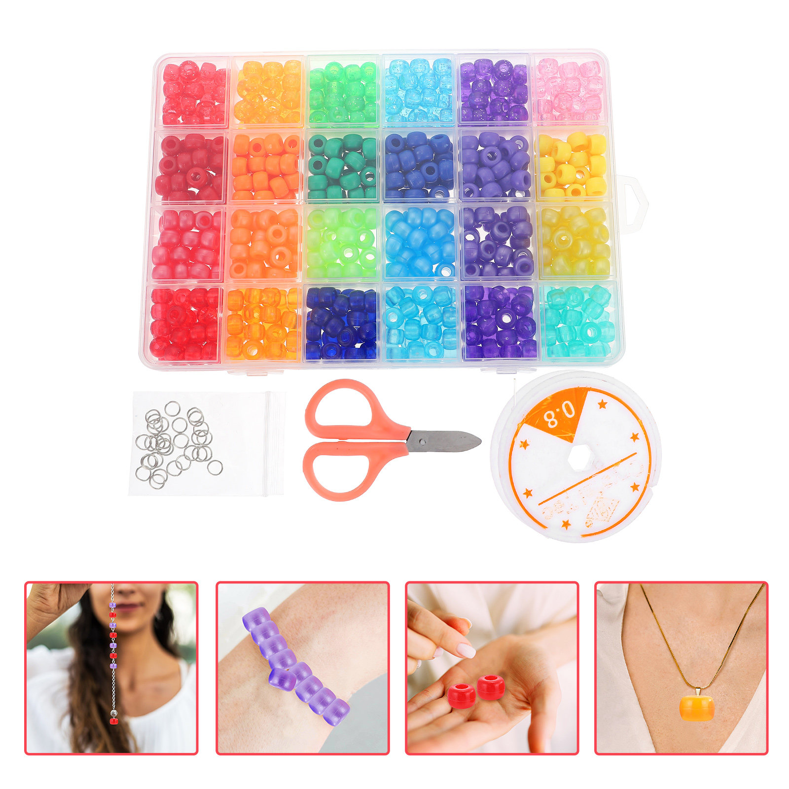 1Set Large Hole Beads DIY Bead – обзор и цена Jewelry Making Kits For Kids