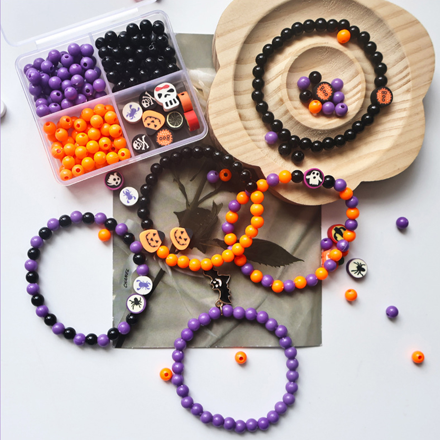 Halloween 4 grid beading set,  – обзор и цена Jewelry Making Resin