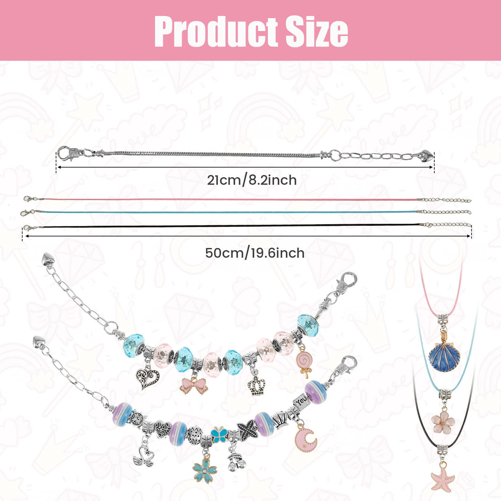 78Pcs Bracelet Making Kit Char – обзор и цена Jewelry Making Kits For Kids