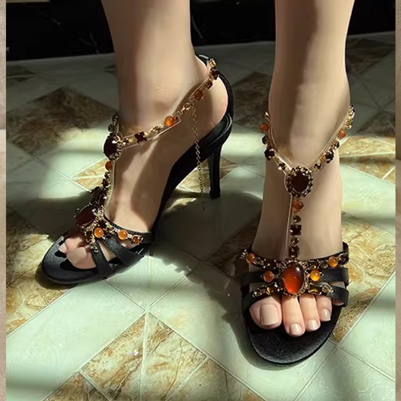 Rhinestone Open Toe Cross Stra – обзор и цена Jewelry Making Jewelry