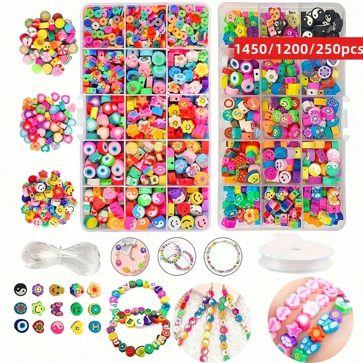 1450/1200/250pcs Polymer Clay  – обзор и цена Jewelry Making Pieces