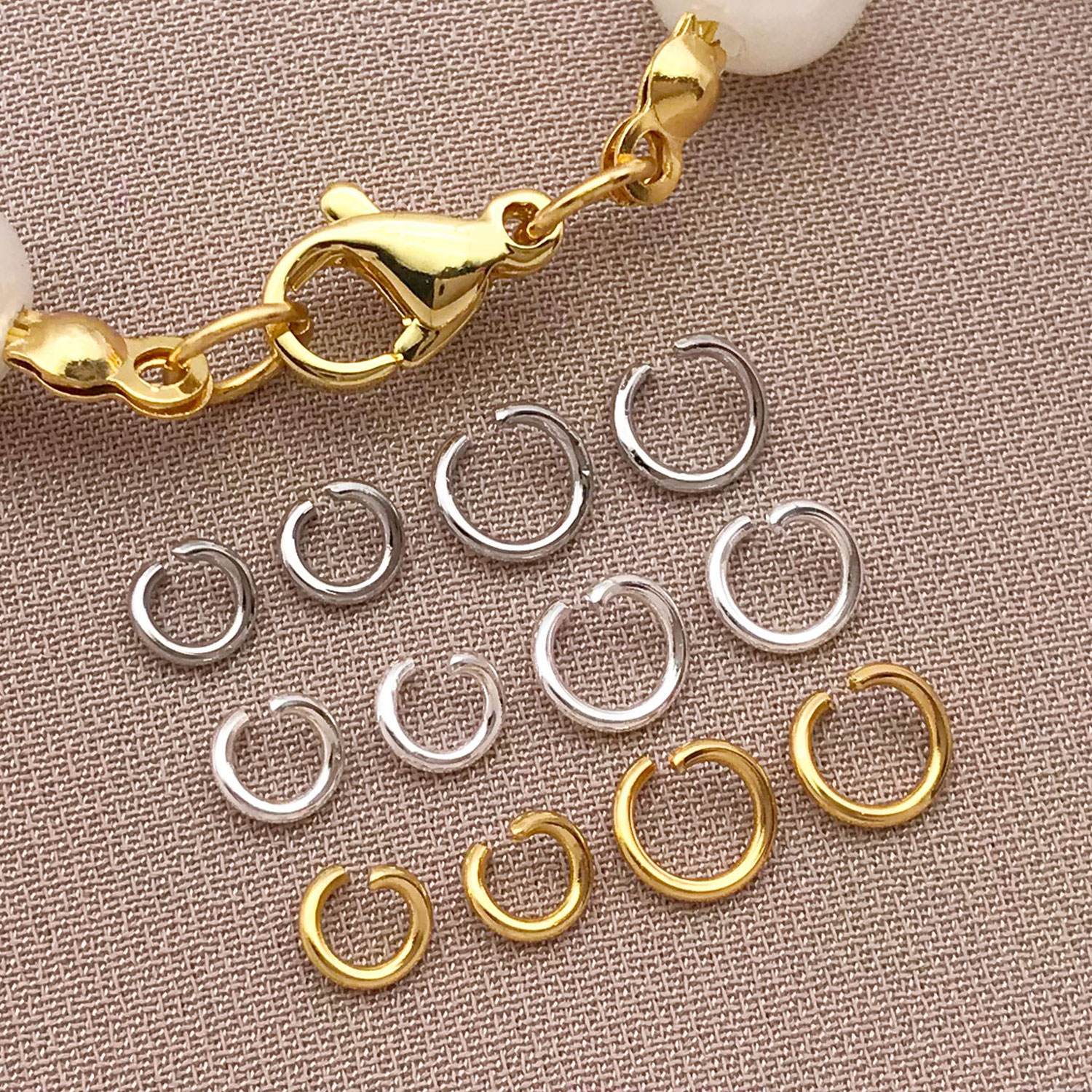 200pcs 4/5mm 18K Gold Plated S – обзор и цена Jewelry Making Closed Jump Rings