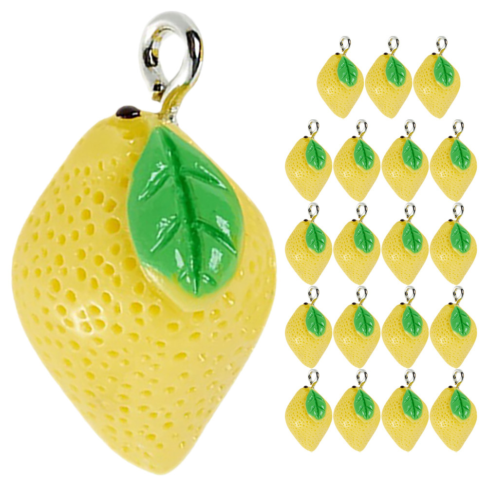 20Pcs Resin Lemon Charms Fruit – обзор и цена Jewelry Making Resin