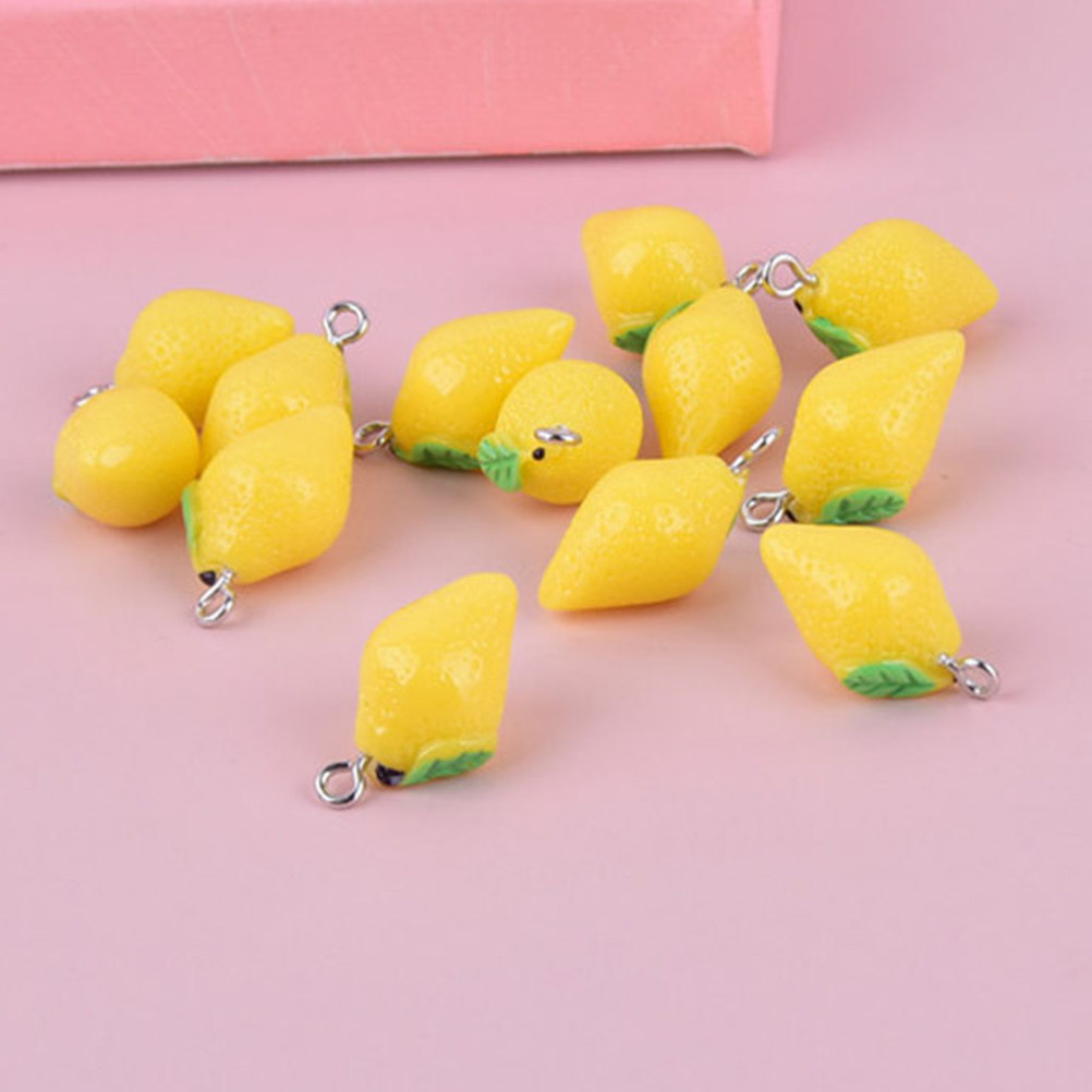 20Pcs Resin Lemon Charms Fruit – обзор и цена Jewelry Making Resin