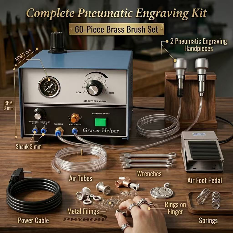 PHYHOO Pneumatic Engraving Mac – обзор и цена Jewelry Making Machine