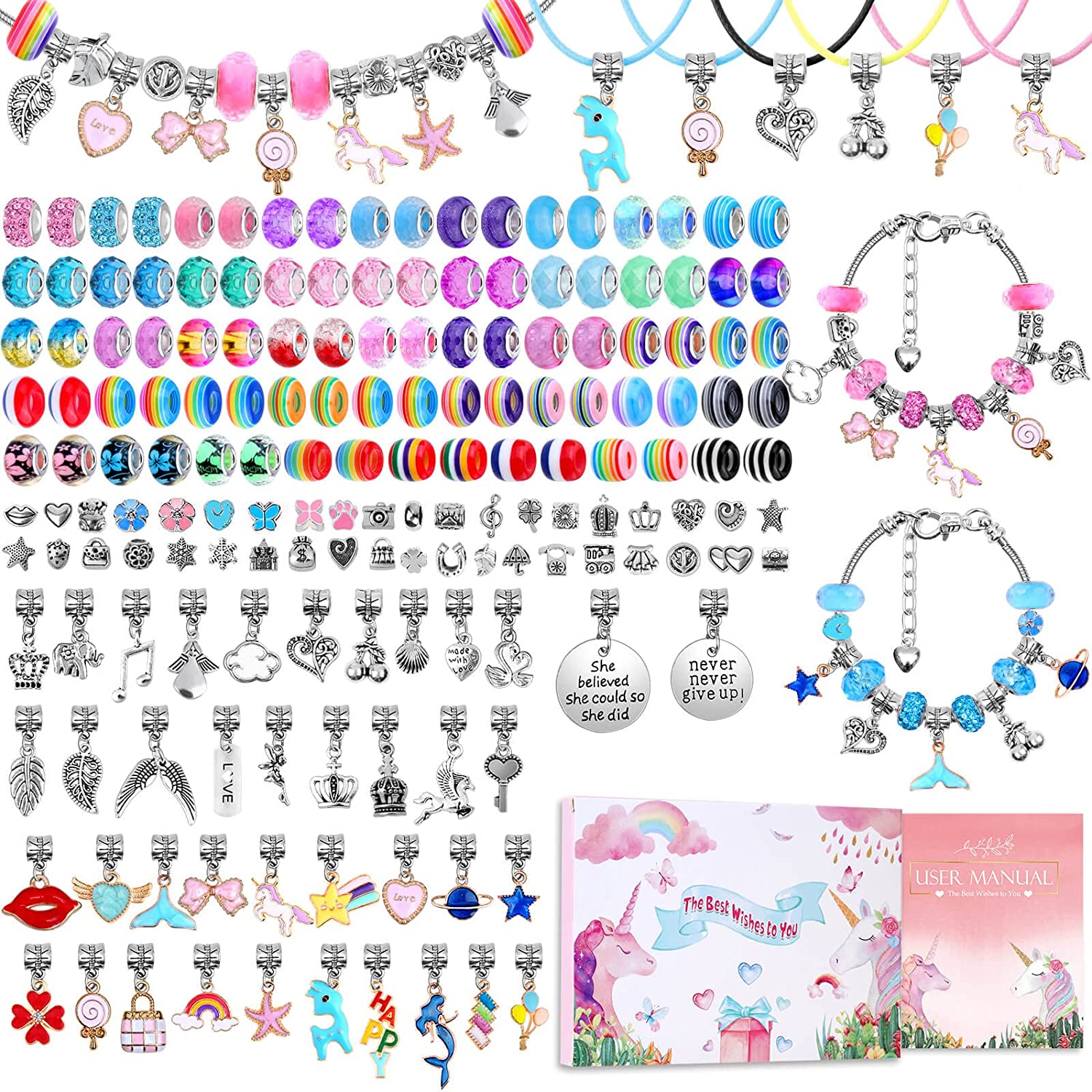 Charm Bracelet Making Kit DIY  – обзор и цена Jewelry Making Kits For Kids