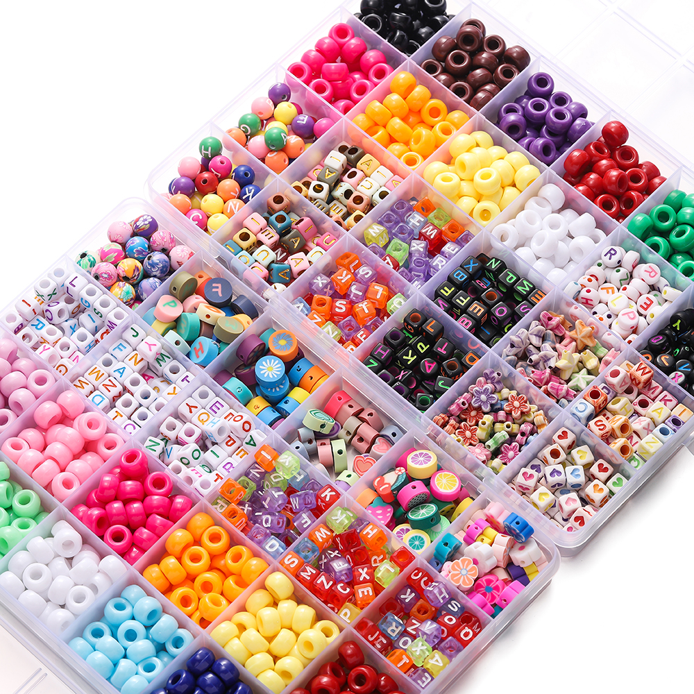 680pcs/Box Colorful Acrylic Po – обзор и цена Jewelry Making Pieces
