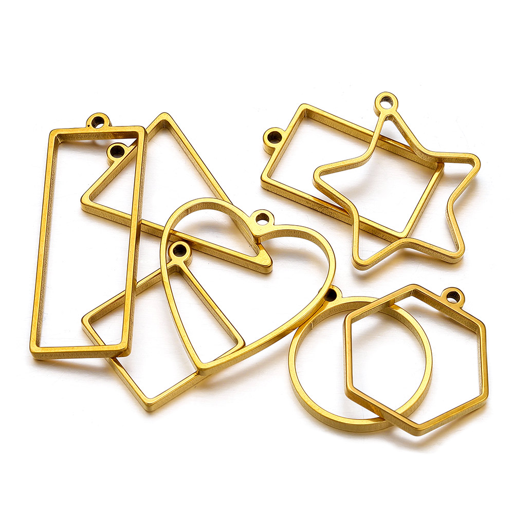 10pcs Stainless Steel Geometri – обзор и цена Jewelry Making Resin