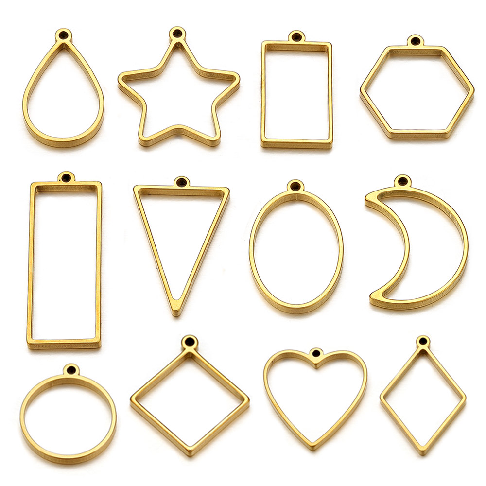 10pcs Stainless Steel Geometri – обзор и цена Jewelry Making Resin