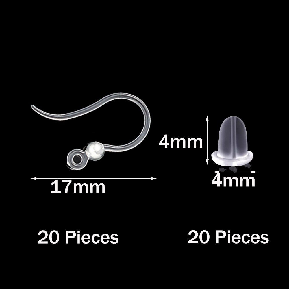 40pcs Clear Plastic Earring Ho – обзор и цена Jewelry Making Resin
