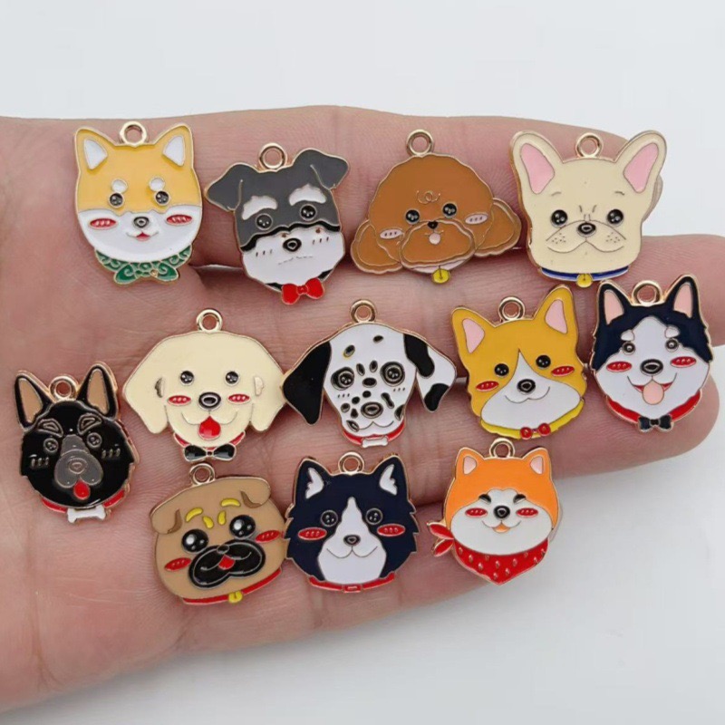 12pcs cartoon pet spotted dog  – обзор и цена Jewelry Making Jewelry