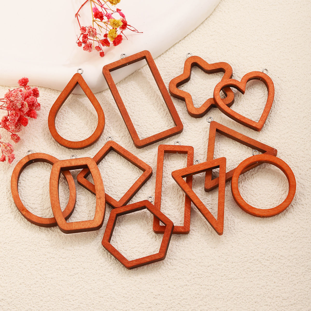 10PCS Triangle Rectangle Wood  – обзор и цена Jewelry Making Resin