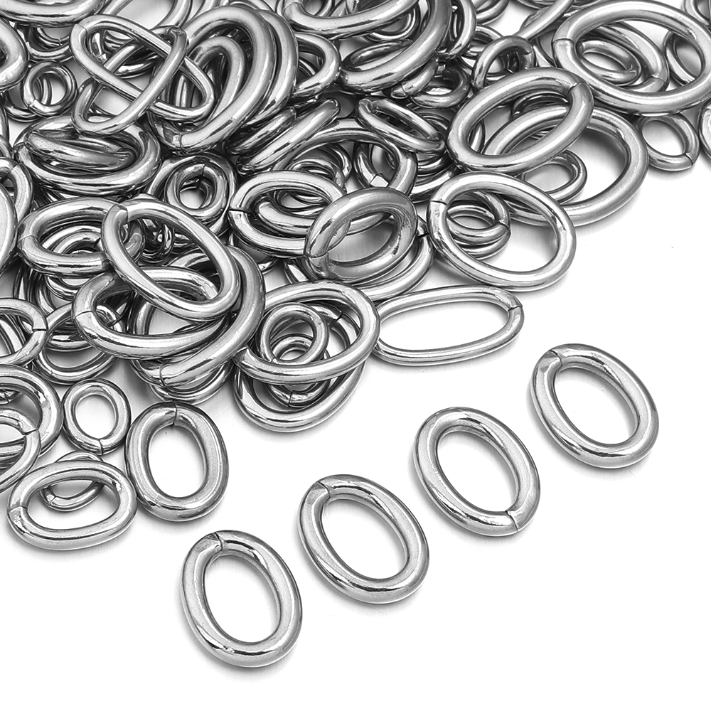 20pcs/lot Stainless Steel Oval – обзор и цена Jewelry Making Closed Jump Rings