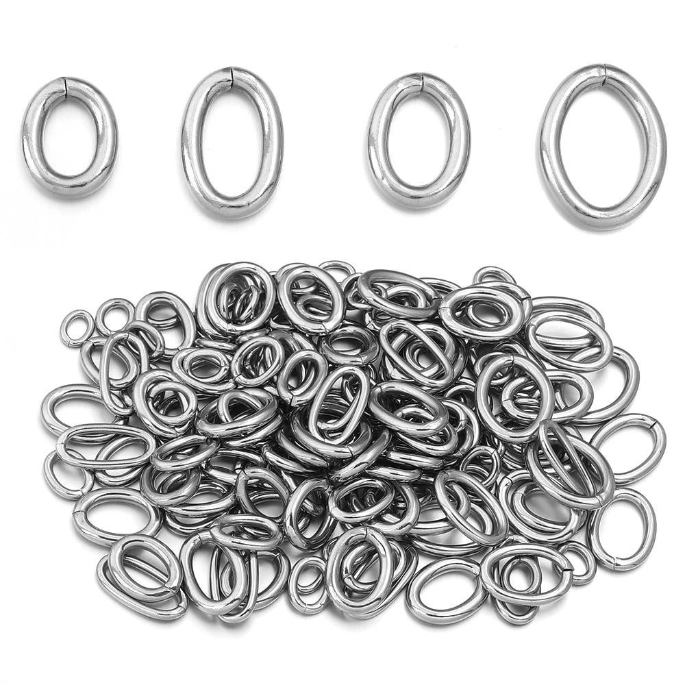 20pcs/lot Stainless Steel Oval – обзор и цена Jewelry Making Closed Jump Rings