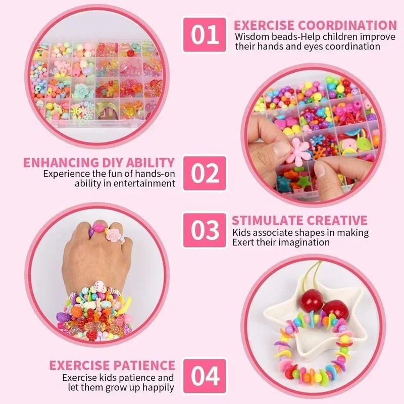 Girls DIY Bead Set Jewelry Mak – обзор и цена Jewelry Making Kits For Kids